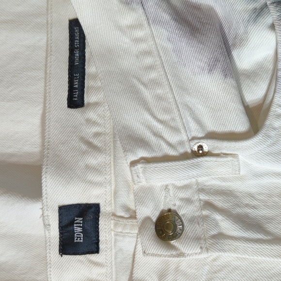 EDWIN KALI ANKLE HORIZON VINTAGE STRAIGHT WATER COLOR FLOWER 100% COTTON SIZE 26 - Picture 11 of 15